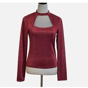 BCBGeneration Long Sleeve Cutout Top Size: M